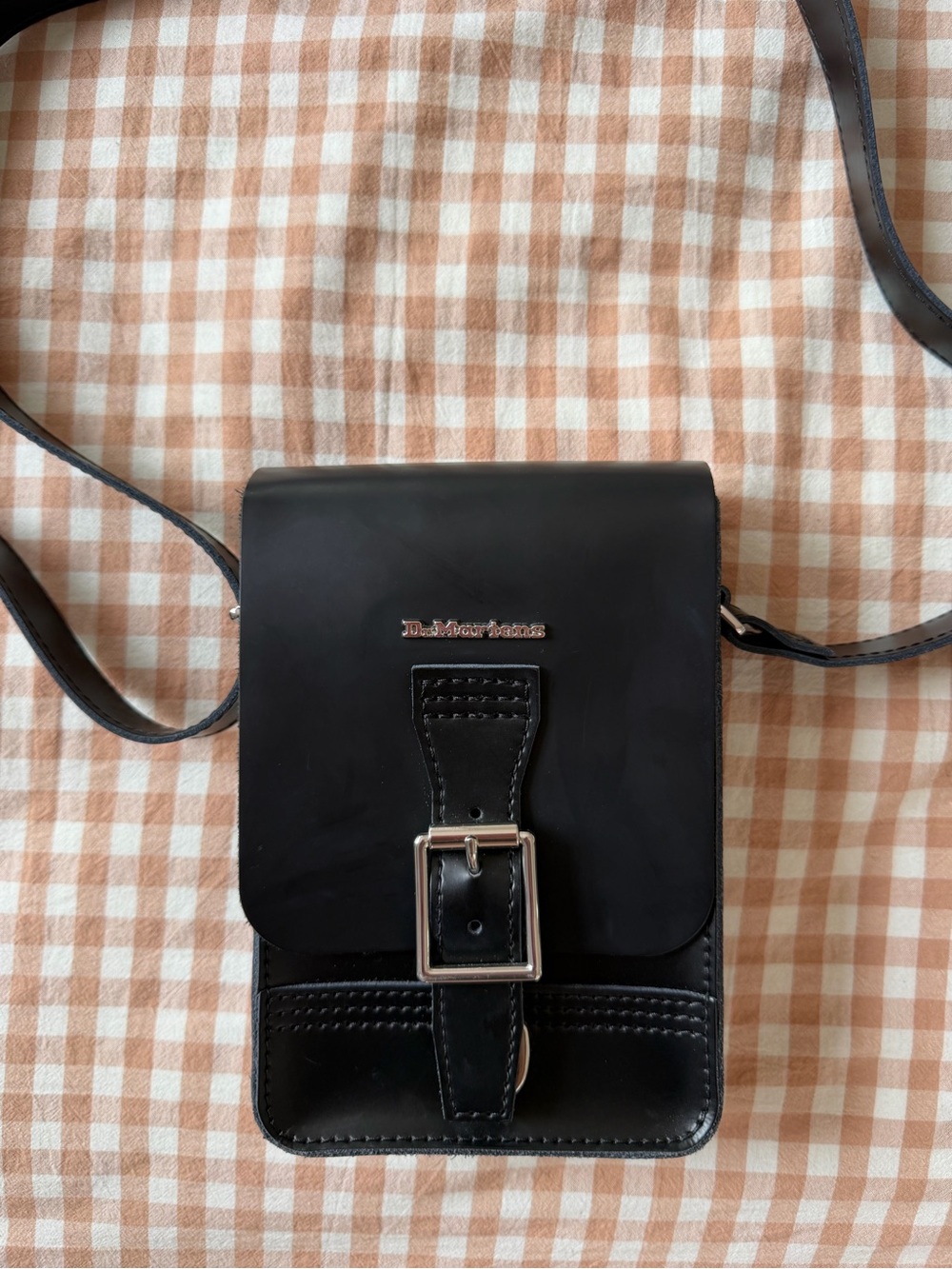 Dr. Martens Black Leather Buckle Crossbody